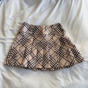 Tiger Mist Plaid Pleated Mini Skirt Size XS